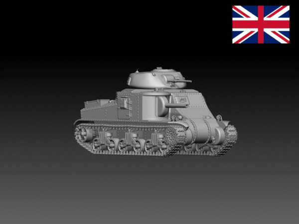 HINODE 1/144レジンキット 未塗装 WW2 アメリカ軍　イギリス軍　M3グラント中戦車 - 画像 (2)
