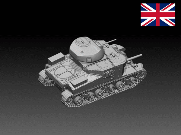 HINODE 1/144レジンキット 未塗装 WW2 アメリカ軍　イギリス軍　M3グラント中戦車 - 画像 (3)