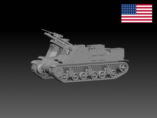 HINODE 1/144レジンキット　未塗装 WW2 アメリカ軍　M7 自走砲　プリースト