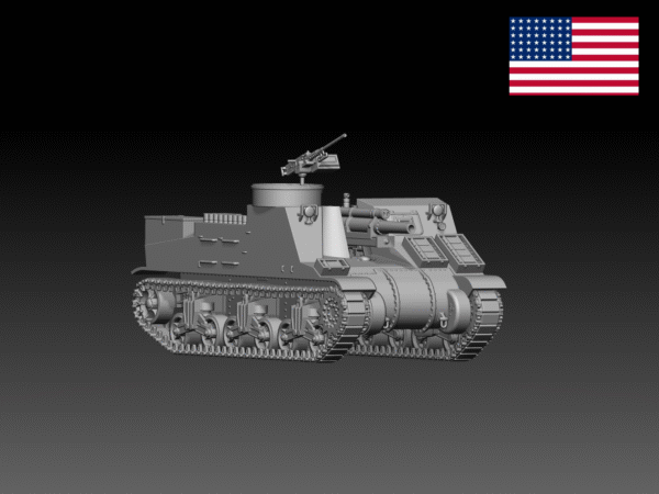 HINODE 1/144レジンキット　未塗装 WW2 アメリカ軍　M7 自走砲　プリースト - 画像 (3)