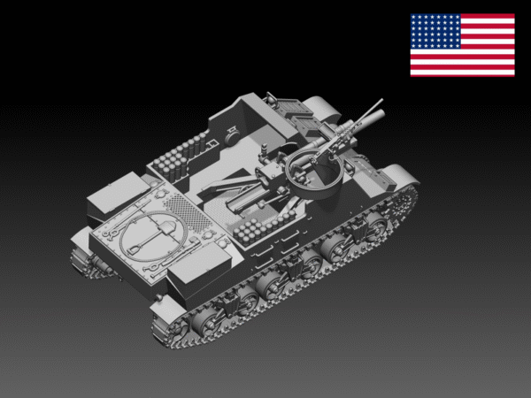 HINODE 1/144レジンキット　未塗装 WW2 アメリカ軍　M7 自走砲　プリースト - 画像 (4)