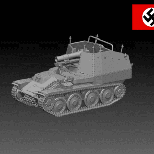 HINODE 1/144レジンキット 未塗装 WW2 ドイツ軍 戦車 グリレK型 自走砲