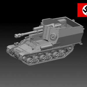 HINODE 1/144レジンキット 未組立・未塗装 WW2 ドイツ軍 10.5cm leFH-18/4 ゲシュッツワーゲン lorraine schlepper(f) 搭載型 自走榴弾砲