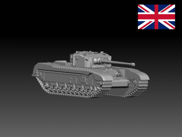 HINODE 1/144レジンキット 未塗装 WW2 イギリス軍 ブラックプリンス歩兵戦車 A43 - 画像 (2)