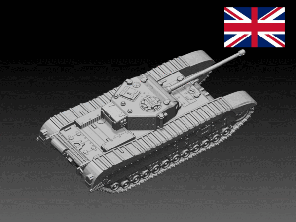 HINODE 1/144レジンキット 未塗装 WW2 イギリス軍 ブラックプリンス歩兵戦車 A43 - 画像 (3)