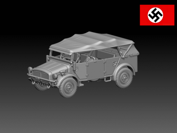 HINODE 1/144レジンキット 未塗装 WW2 ドイツ軍 ホルヒ 108 タイプ40 重統制型軍用車 A