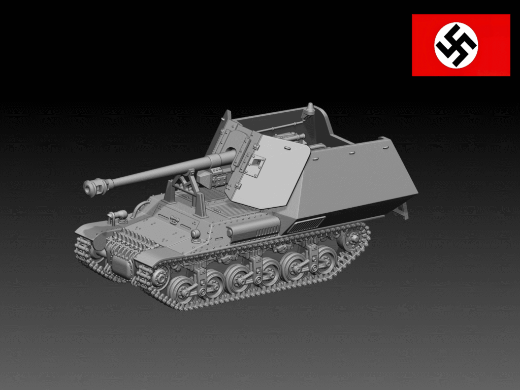 HINODE 1/144レジンキット 未塗装 WW2 ドイツ軍 マルダーI 対戦車自走砲