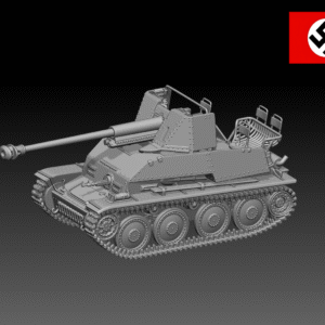 HINODE 1/144レジンキット 未組立・未塗装 WW2 ドイツ軍 Sd.Kfz.139 マルダーIII 7.62cm 対戦車自走砲