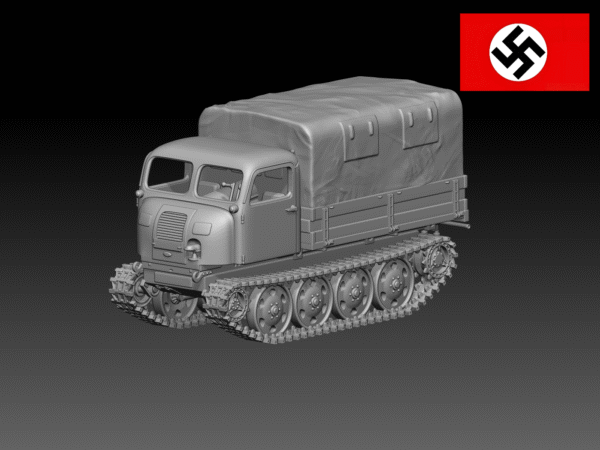 HINODE 1/144レジンキット　未塗装 WW2 ドイツ軍　戦車RSOトラクター 装軌式トラクター 東部戦線