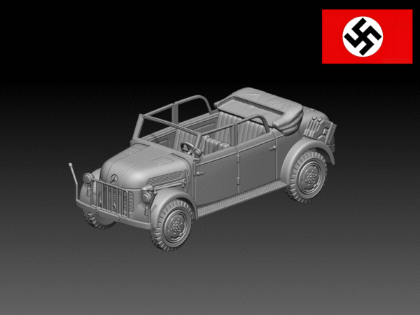 HINODE 1/144レジンキット 未塗装 WW2 ドイツ軍　シュタイアー1500 指揮車 A