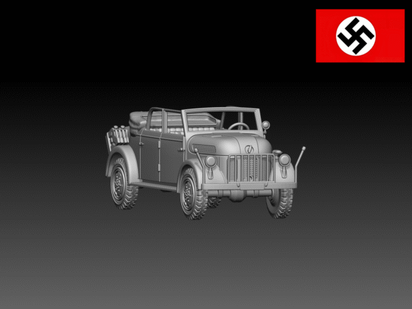 HINODE 1/144レジンキット 未塗装 WW2 ドイツ軍　シュタイアー1500 指揮車 A - 画像 (2)