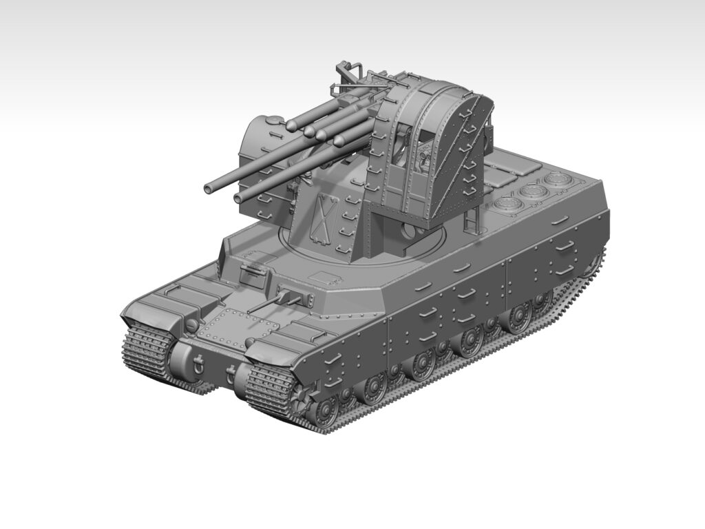 HINODE 1/144 高精細レジンキット 未塗装 WW2 日本海軍 四式重戦車 / 89式12.7cm高角砲搭載 重対空砲戦車