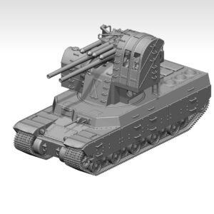 HINODE 1/144 高精細レジンキット 未塗装 WW2 日本海軍 四式重戦車 / 89式12.7cm高角砲搭載 重対空砲戦車