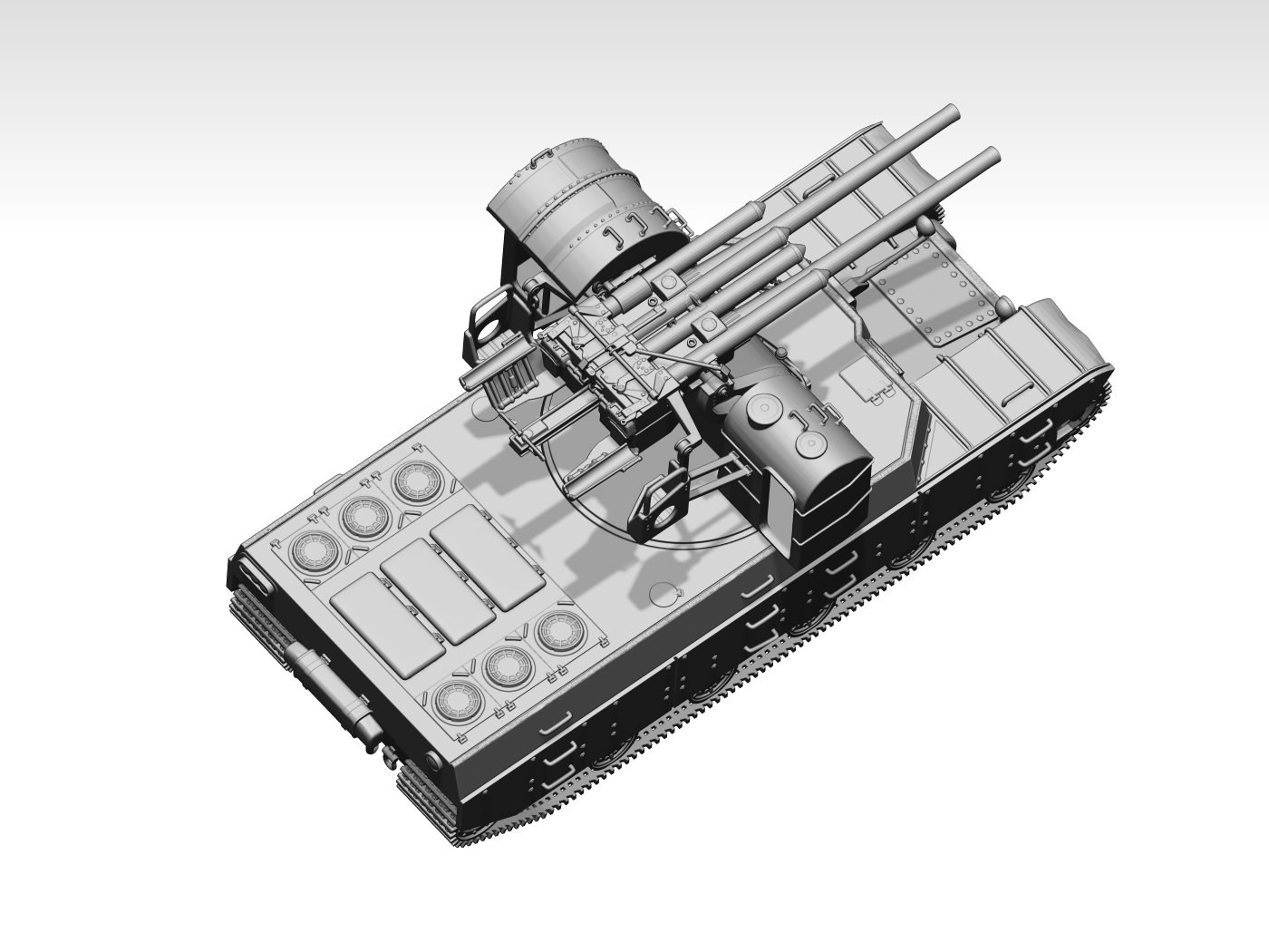 HINODE 1/144 高精細レジンキット 未塗装 WW2 日本海軍 四式重戦車 / 89式12.7cm高角砲搭載 重対空砲戦車 - 画像 (4)
