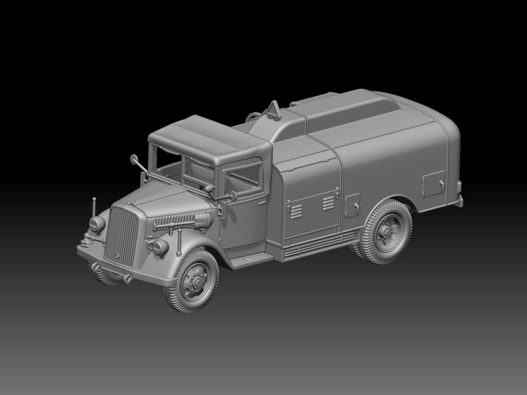 HINODE 1/144 レジンキット 未塗装 WW2 ドイツ軍 オペル ブリッツ 燃料輸送トラック