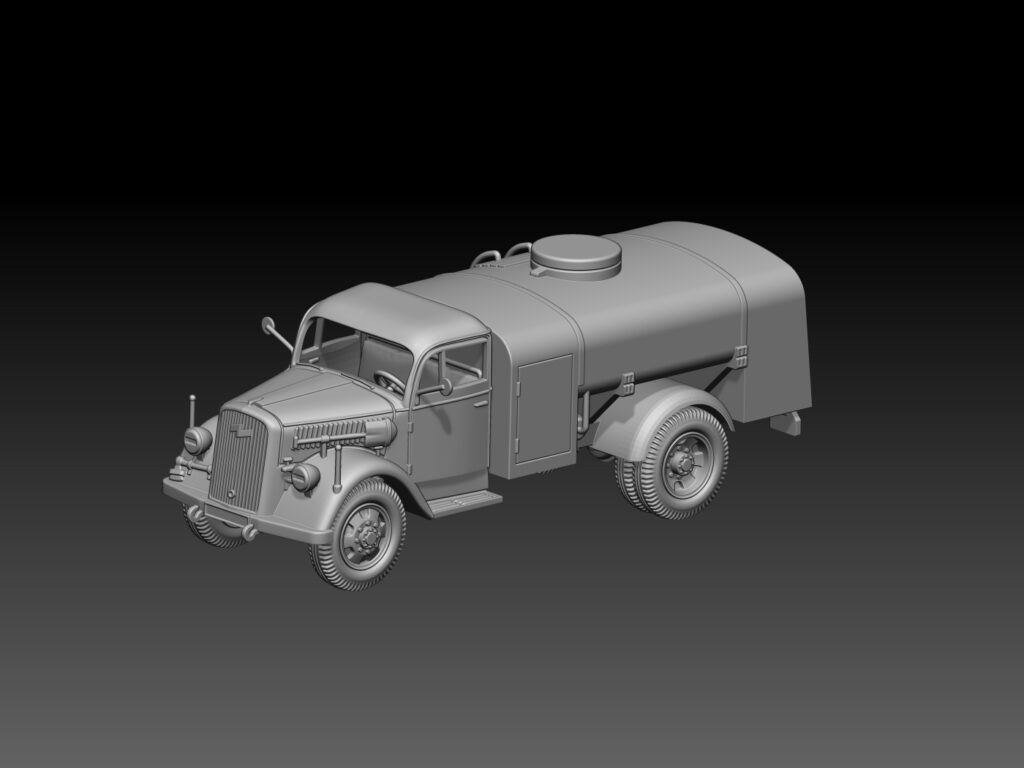 HINODE 1/144 レジンキット 未塗装 WW2 ドイツ軍 オペル ブリッツ 給油車 タンクローリー