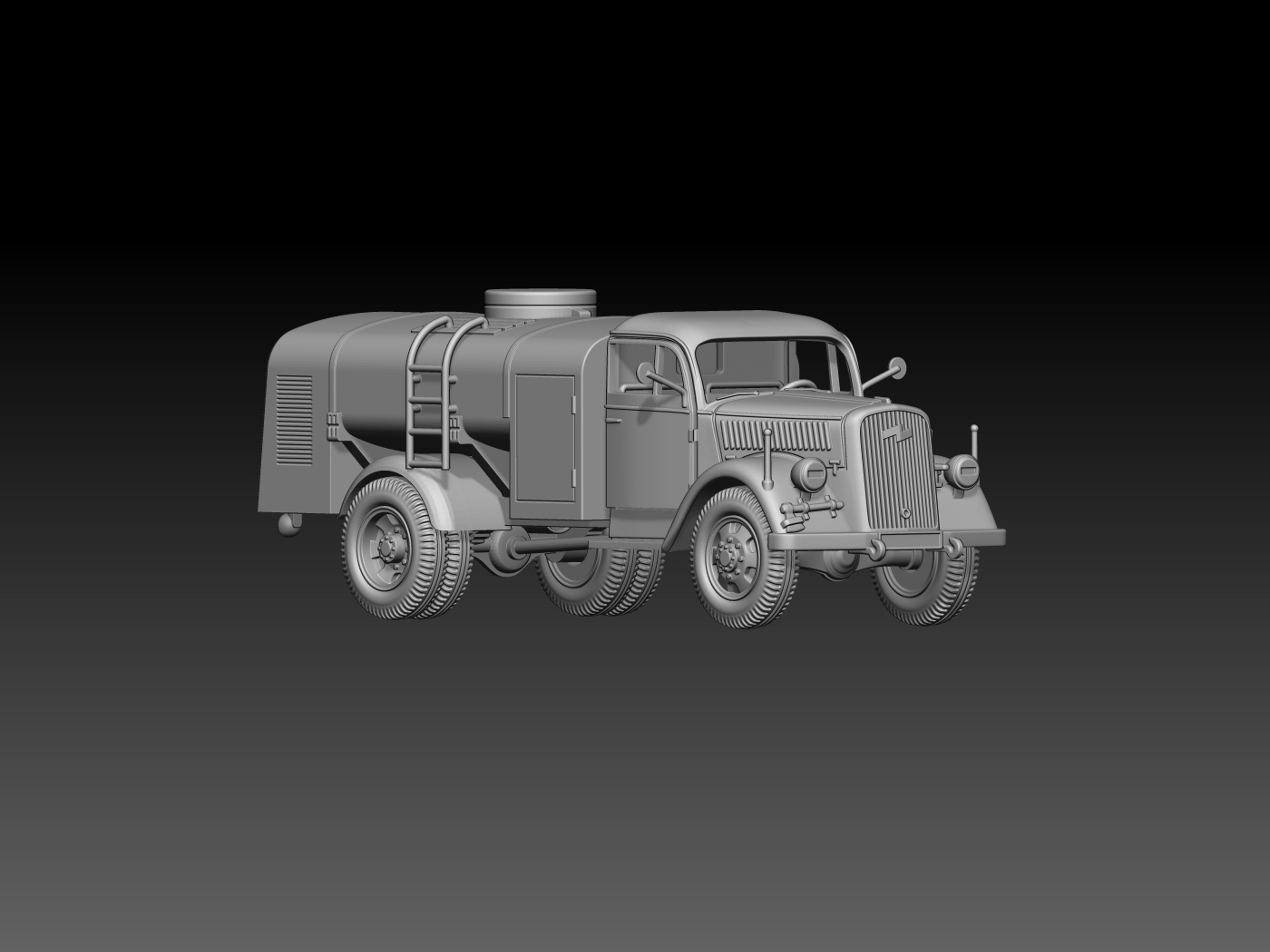 HINODE 1/144 レジンキット 未塗装 WW2 ドイツ軍 オペル ブリッツ 給油車 タンクローリー - 画像 (4)