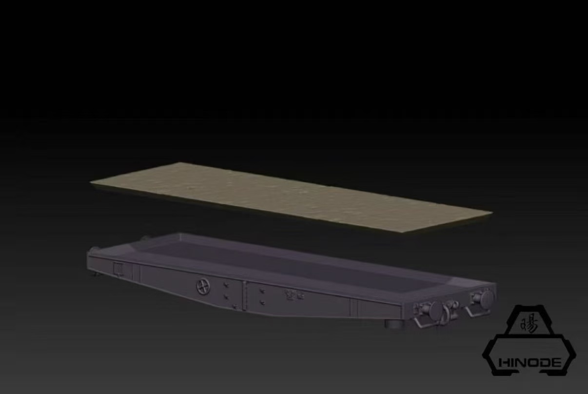 HINODE Nゲージ 1/150 WWII ドイツ軍 SSy 重平貨車 レジンキット 未塗装 Tomix台車対応 改造ベース - 画像 (3)