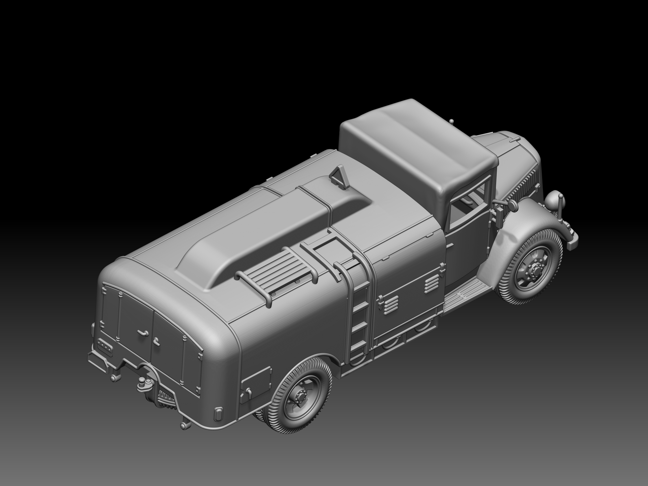 HINODE 1/144 レジンキット 未塗装 WW2 ドイツ軍 オペル ブリッツ 燃料輸送トラック - 画像 (6)