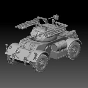 HINODE 1/144 WW2 イギリス軍 スタッグハウンド チューリップ RL 搭載 装甲車
