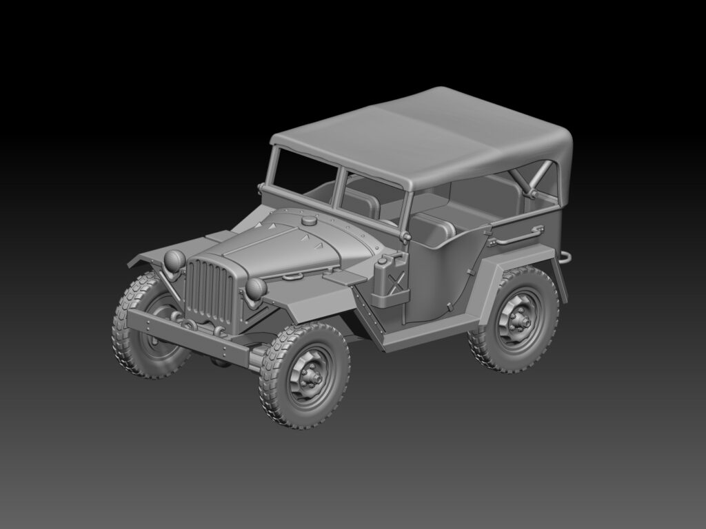 HINODE 1/144 レジンキット 未塗装 WW2 ソ連軍 GAZ-67 4×4 軍用車