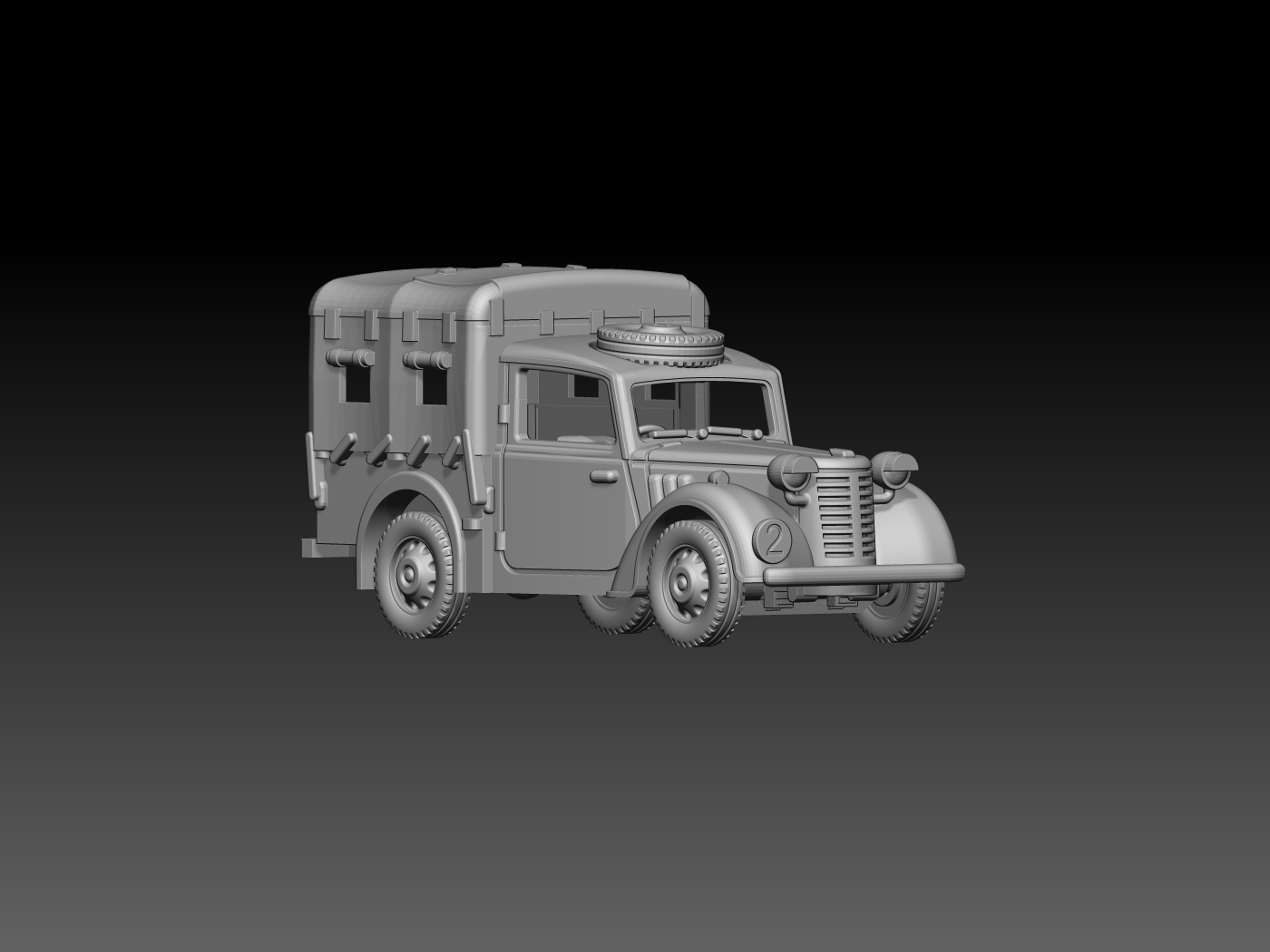 HINODE 1/144 レジンキット 未塗装 WW2 イギリス軍 オースチン10 トラック - 画像 (2)