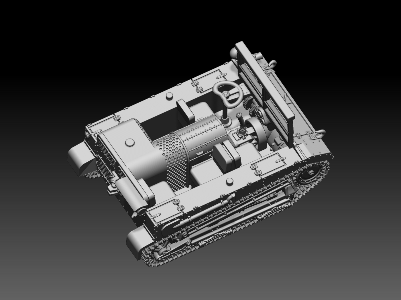 HINODE 1/144 レジンキット 未塗装 WW2 ポーランド軍 C2P 砲兵牽引車 C2P Artillery Tractor - 画像 (3)