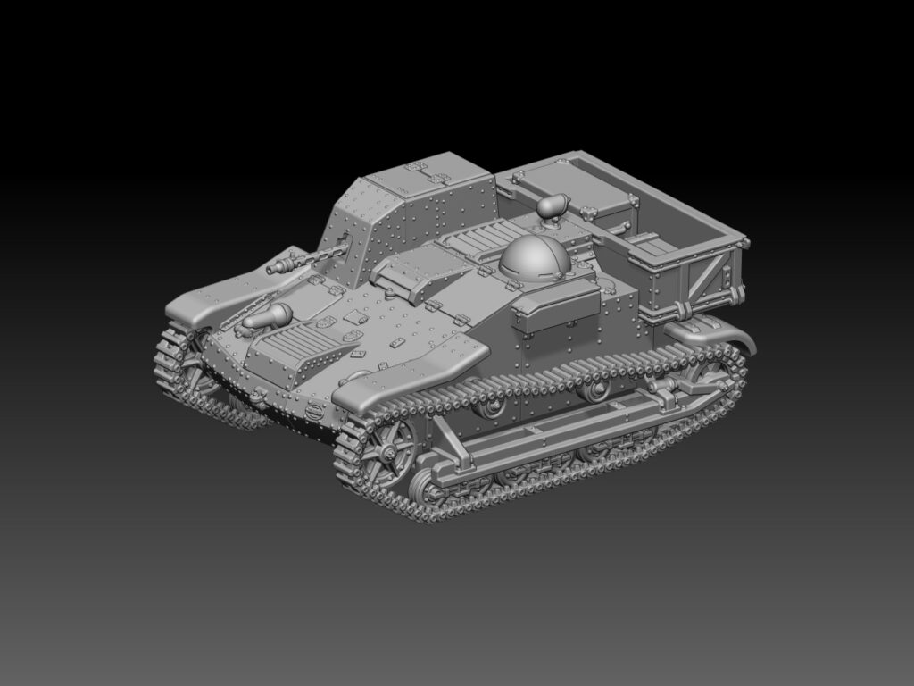 HINODE 1/144 レジンキット 未塗装 WW2 ドイツ軍 Gepanzerte-MG-Träger Renault UE(f) 装甲MG搭載車 MG34