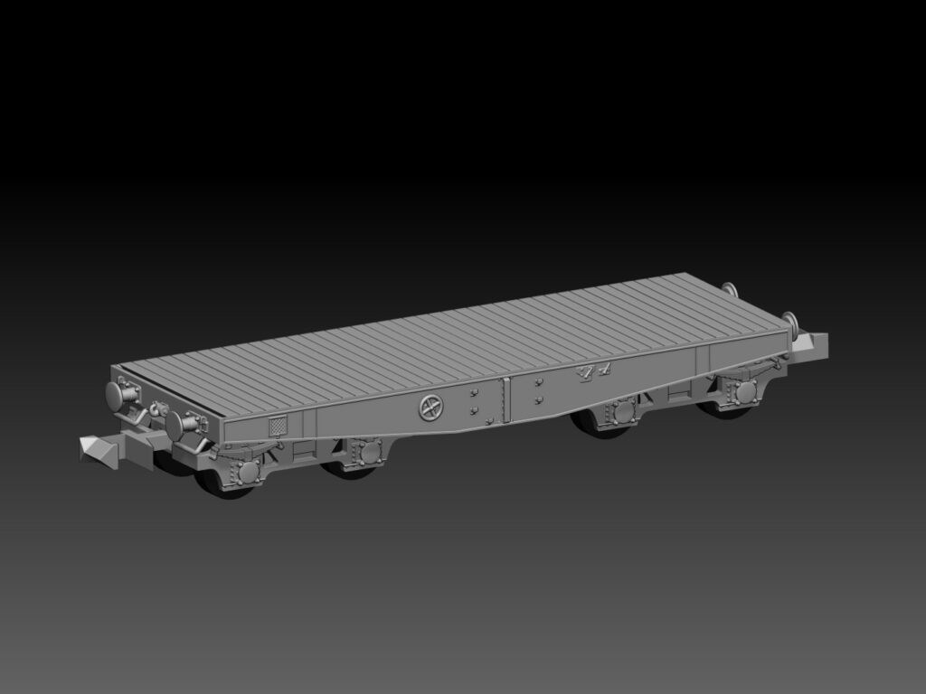 HINODE Nゲージ化 1/150 レジンキット 未塗装 WW2 ドイツ軍 SSy 重平貨車 B Schwerer Plattformwagen SSy