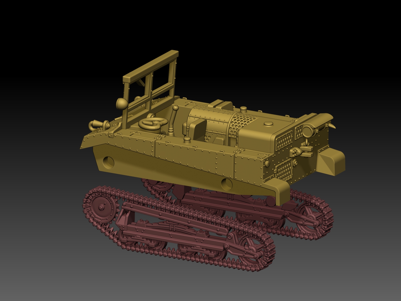 HINODE 1/144 レジンキット 未塗装 WW2 ポーランド軍 C2P 砲兵牽引車 C2P Artillery Tractor - 画像 (4)