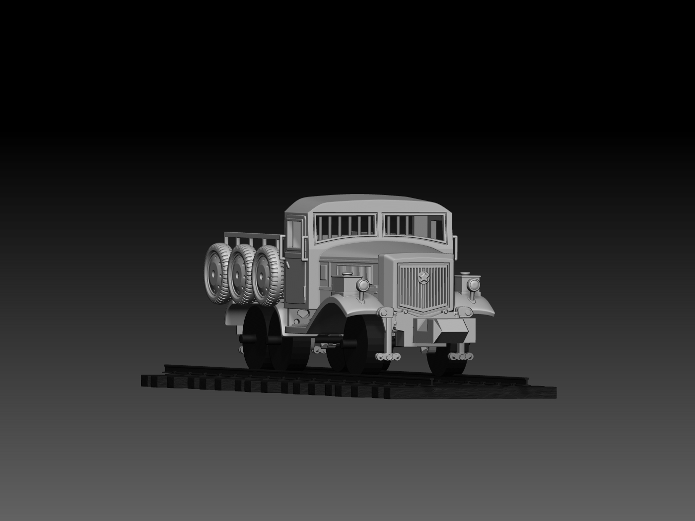 HINODE Nゲージ化 レジンキット 未塗装 WW2 日本陸軍 一〇〇式鉄道牽引車 無動力仕様 - 画像 (2)