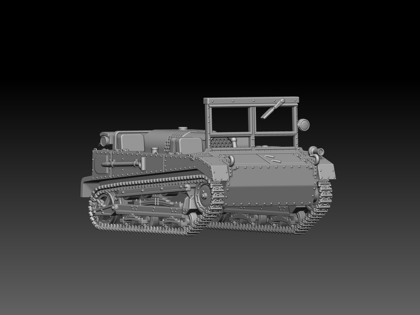 HINODE 1/144 レジンキット 未塗装 WW2 ポーランド軍 C2P 砲兵牽引車 C2P Artillery Tractor - 画像 (2)
