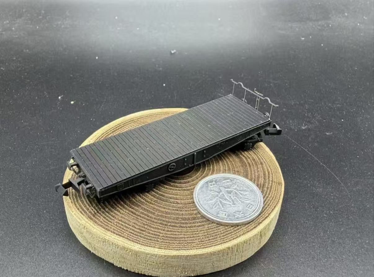 HINODE Nゲージ化 1/150 レジンキット 未塗装 WW2 ドイツ軍 SSy 重平貨車 A Schwerer Plattformwagen SSy - 画像 (4)