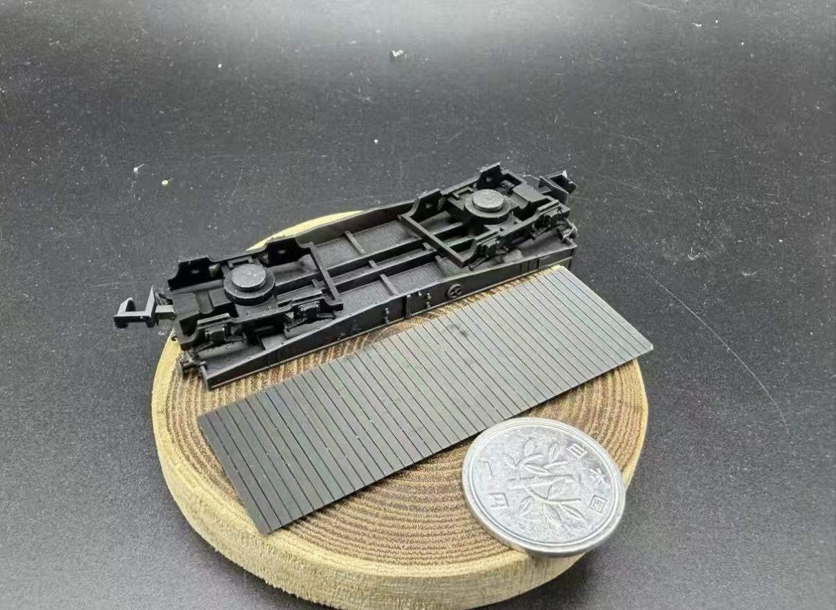 HINODE Nゲージ化 1/150 レジンキット 未塗装 WW2 ドイツ軍 SSy 重平貨車 A Schwerer Plattformwagen SSy - 画像 (3)